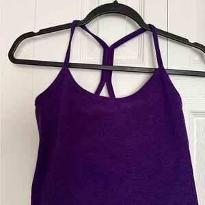 Beyond Yoga Purple Slim-Strap Bra Top